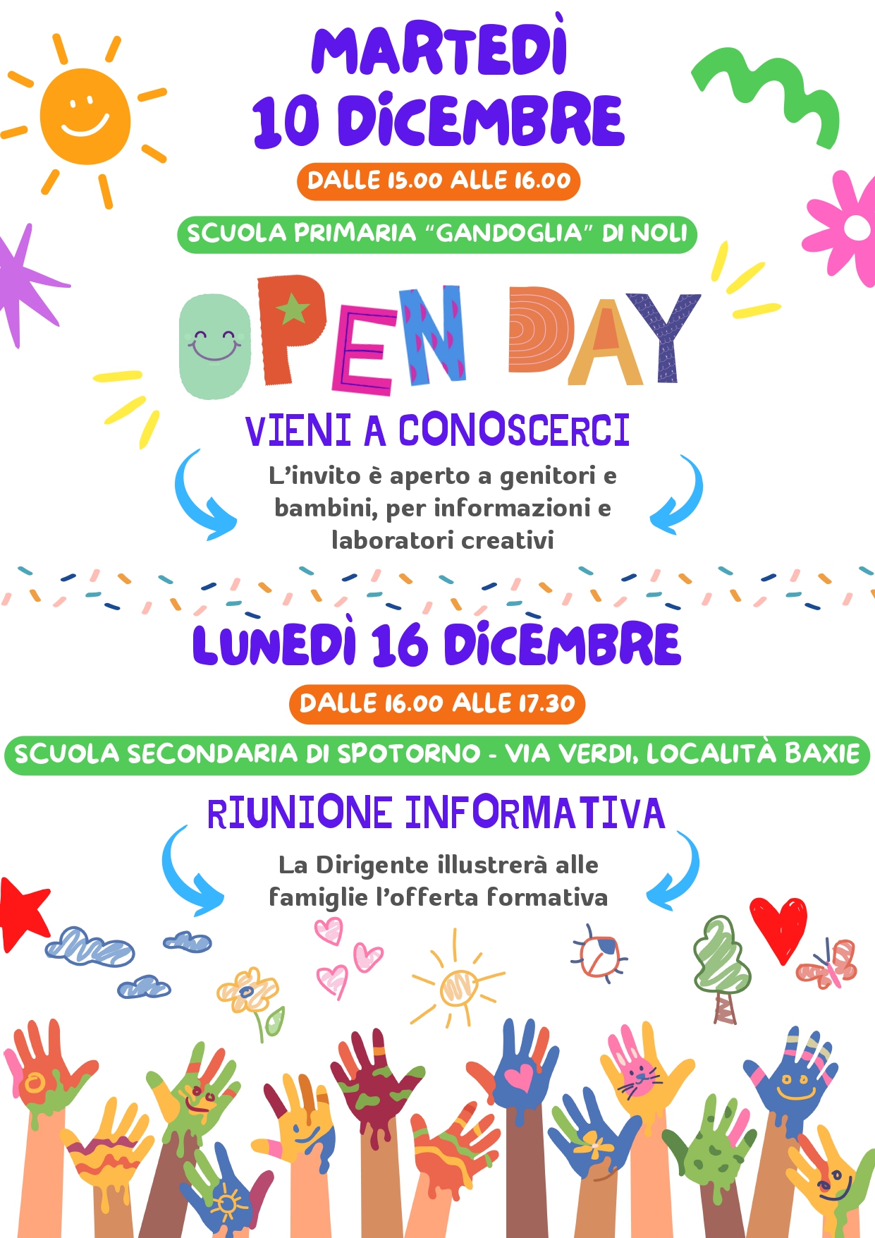 Open Day scuola primaria "Gandoglia" - martedì 10 dicembre