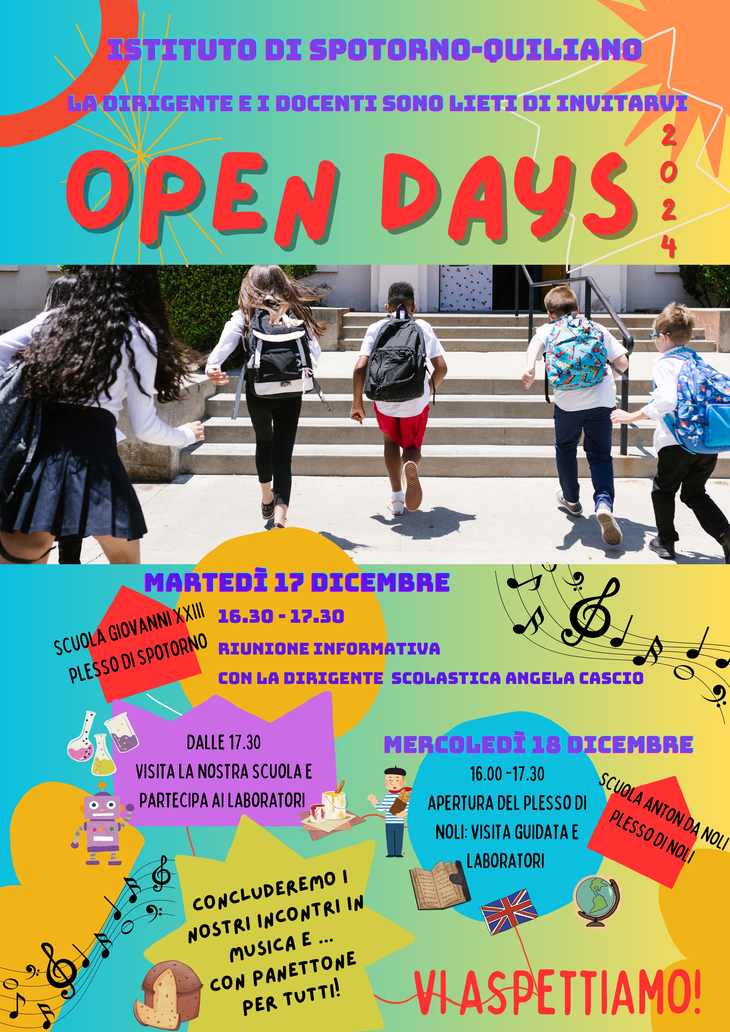 Open Days scuole - mercoledì 18 dicembre