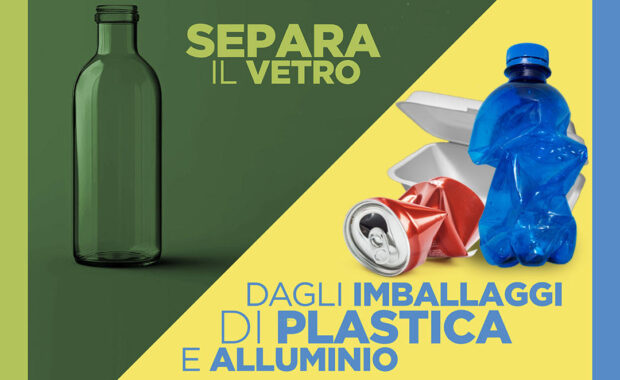 Campagna informativa “Separa il vetro dagli imballaggi di plastica e alluminio”